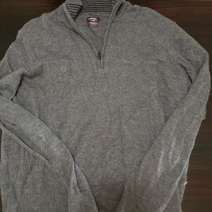 UNTUCKit Men's Charcoal Gray Quarter-Zip Sweater